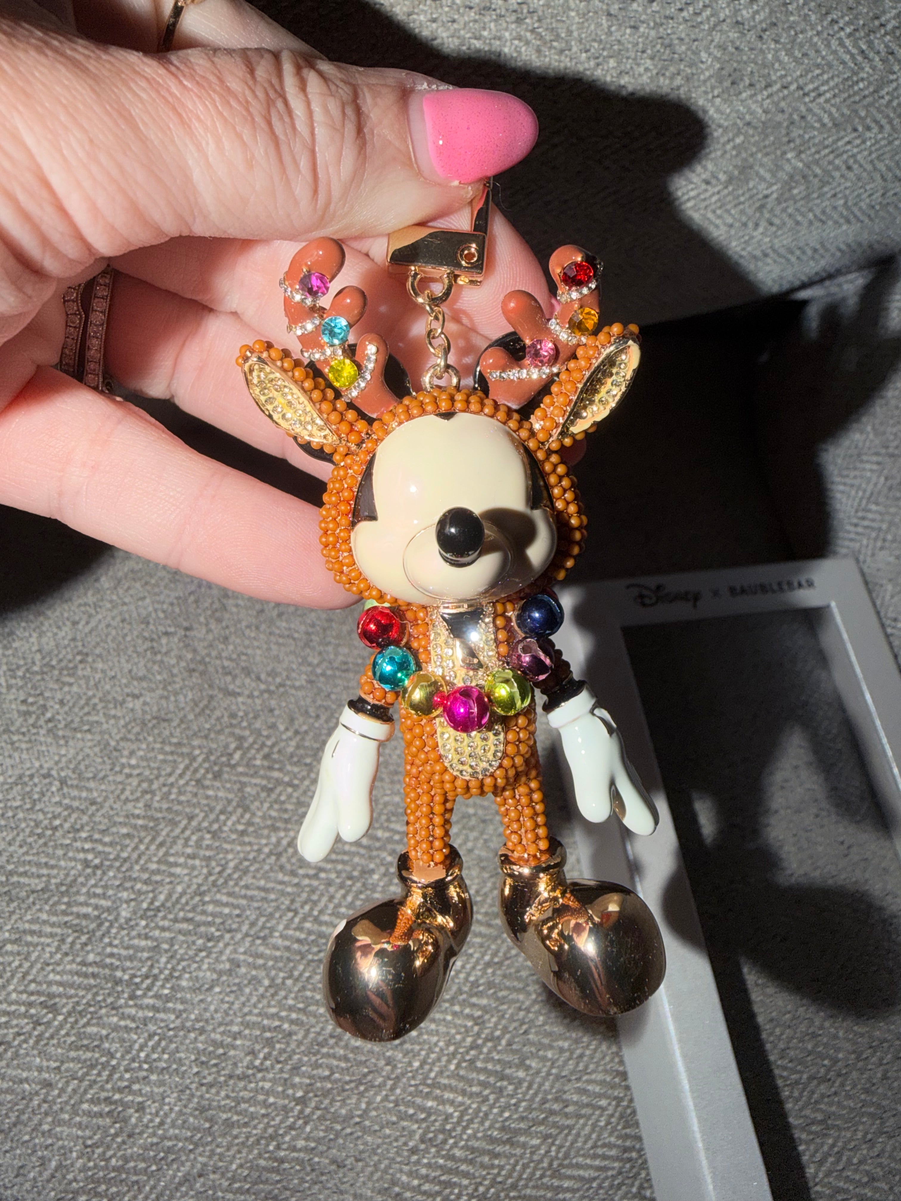 BaubleBar Mickey Mouse Reindeer Bag Charm