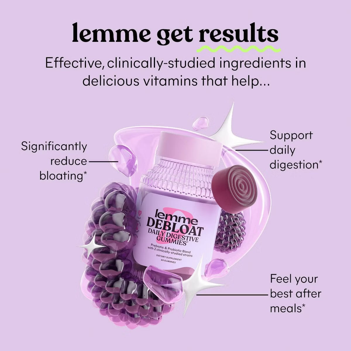 Lemme Debloat Pre + Probiotic Gummies