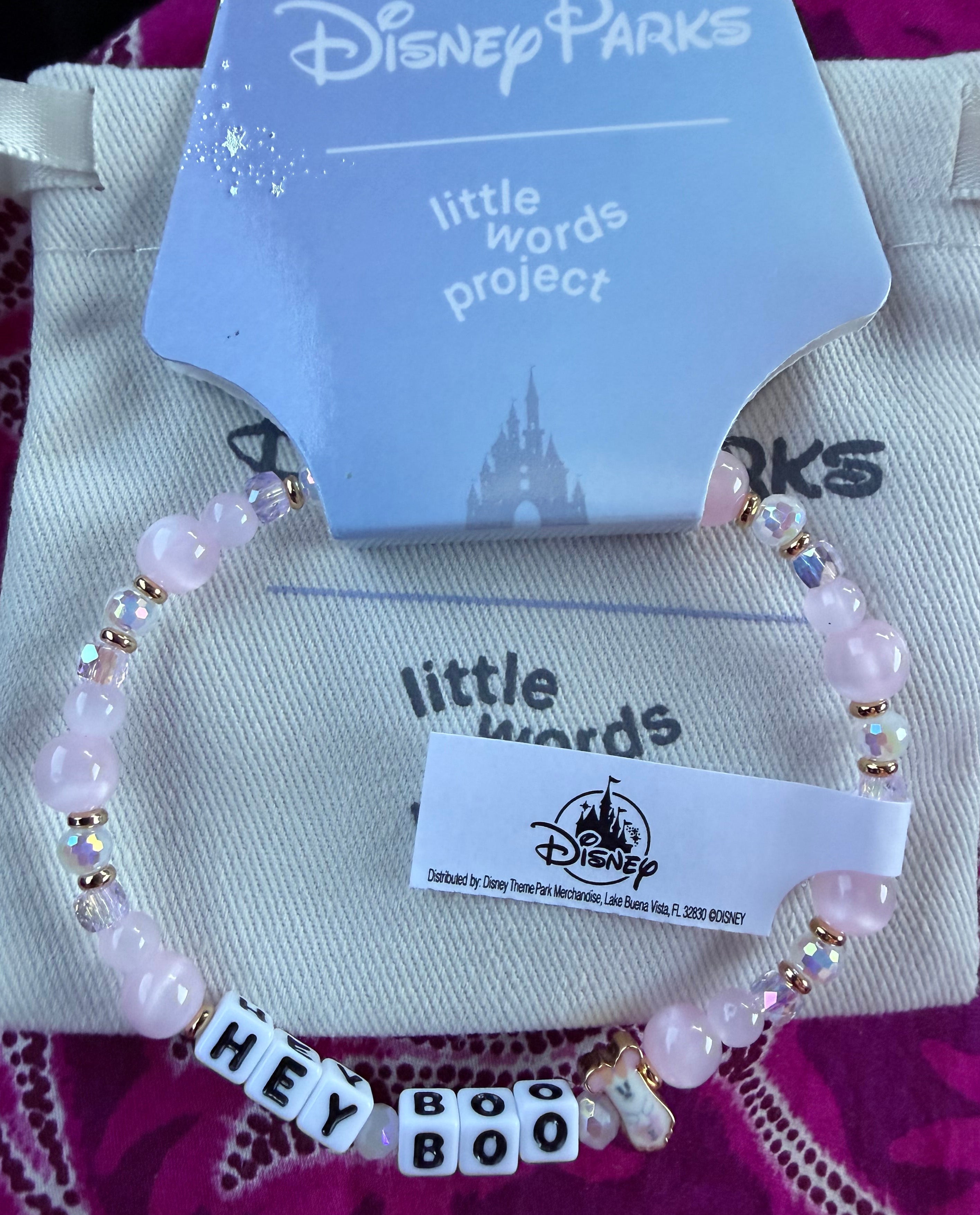 Disney Parks Little Words Project Hey Boo Bracelet