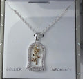 Beauty & The Beast Rose Necklace