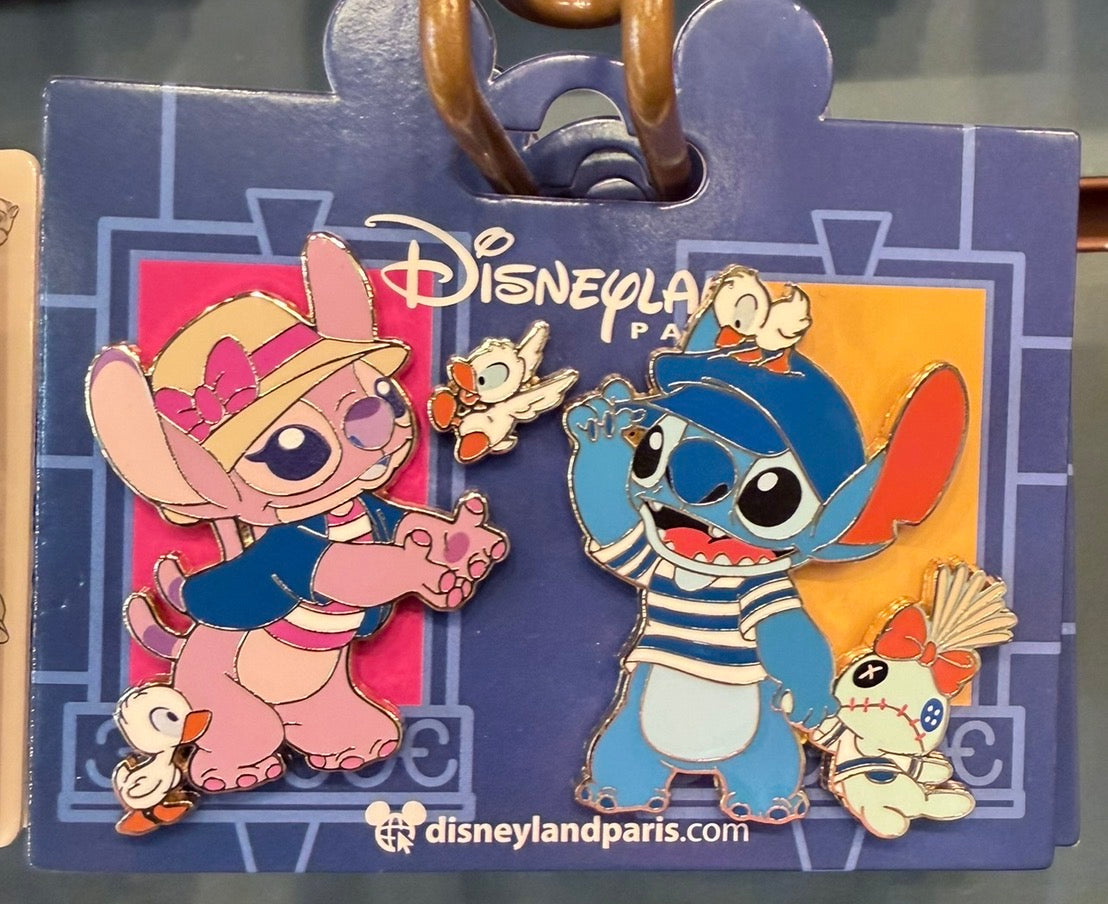 Angel, Stitch & Scrump Parisian Pin Set