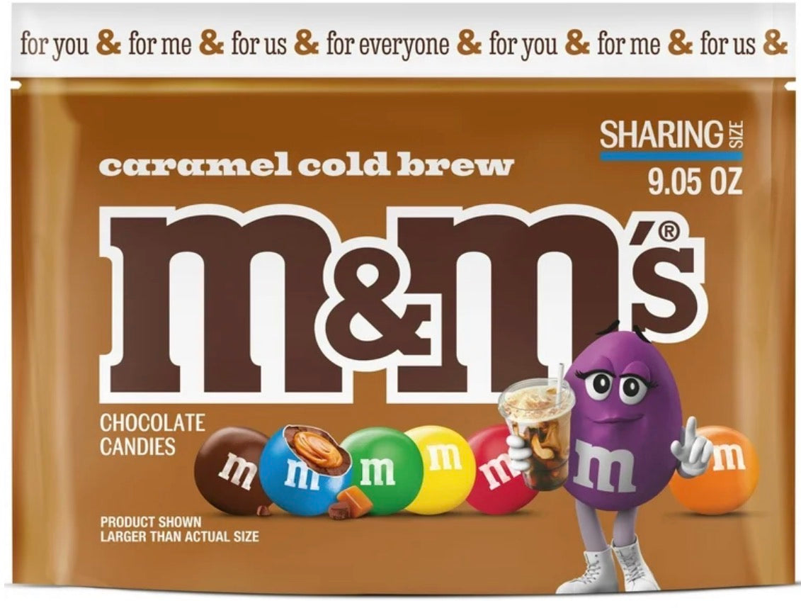 M&M'S Caramel Cold Brew Chocolate Candy, Sharing Size - 9.05 oz Bag