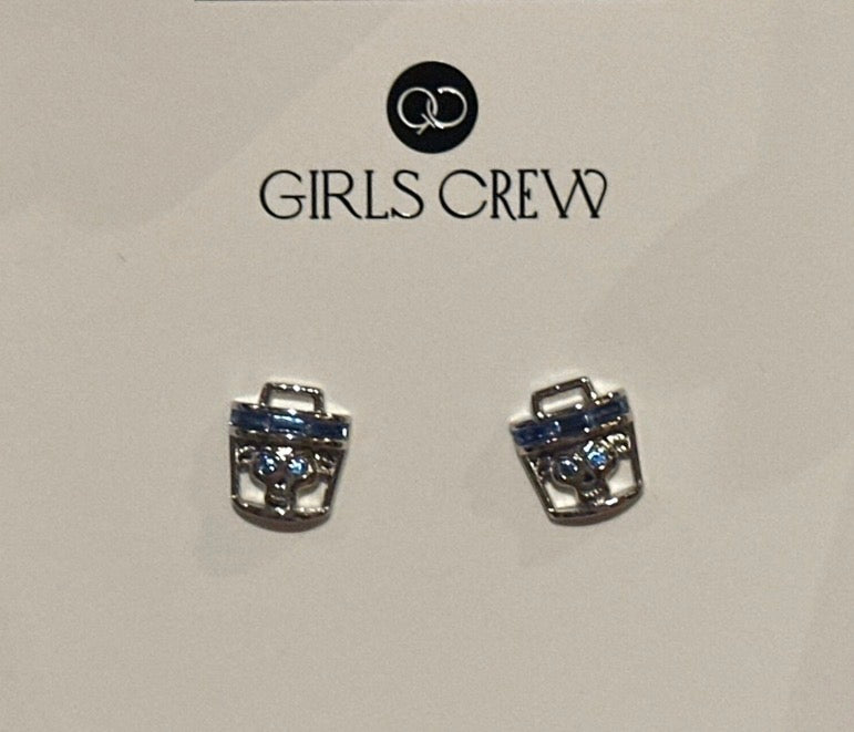 Disney Girls Crew Hatbox Ghost Earrings