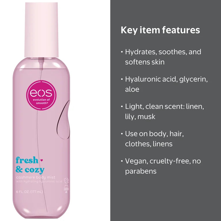 eos Cashmere Body Mist - Fresh & Cozy - 6 fl oz