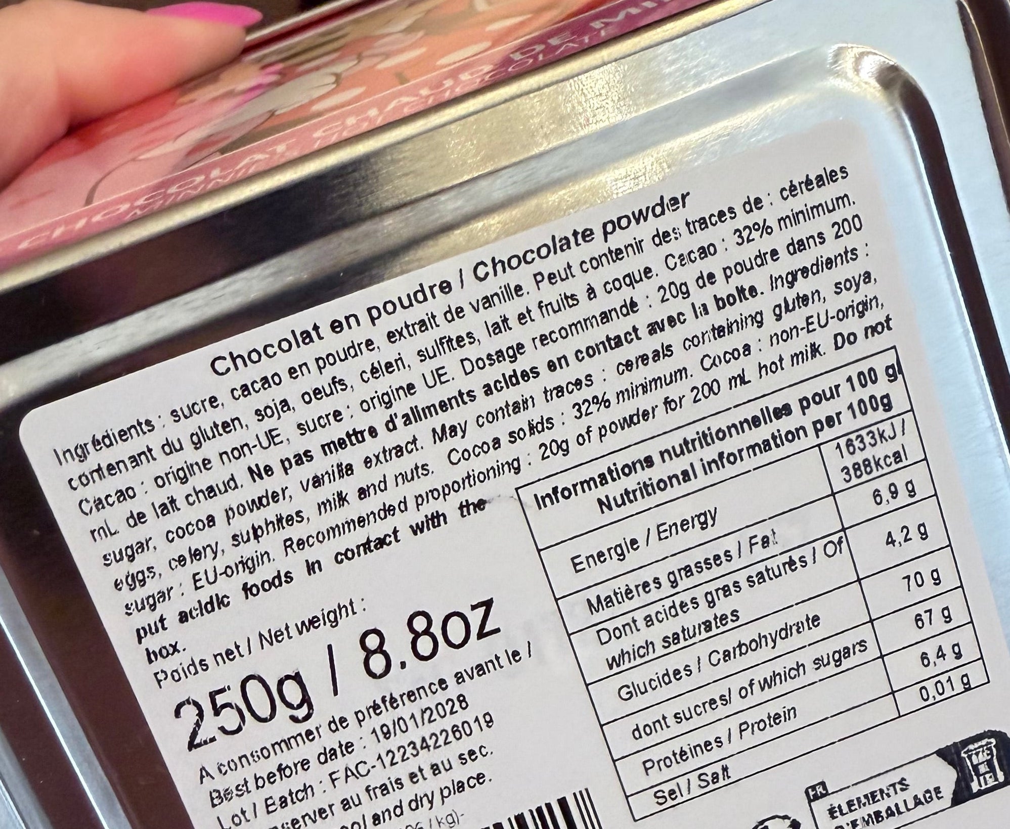 Minnie Chocolate Powder Tin