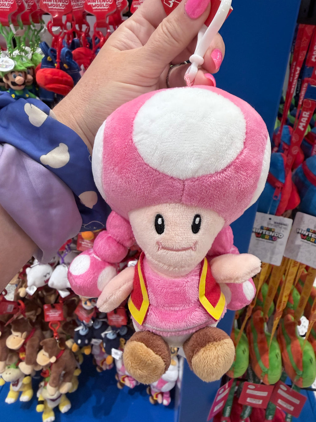 Super Nintendo World Plush Keychain