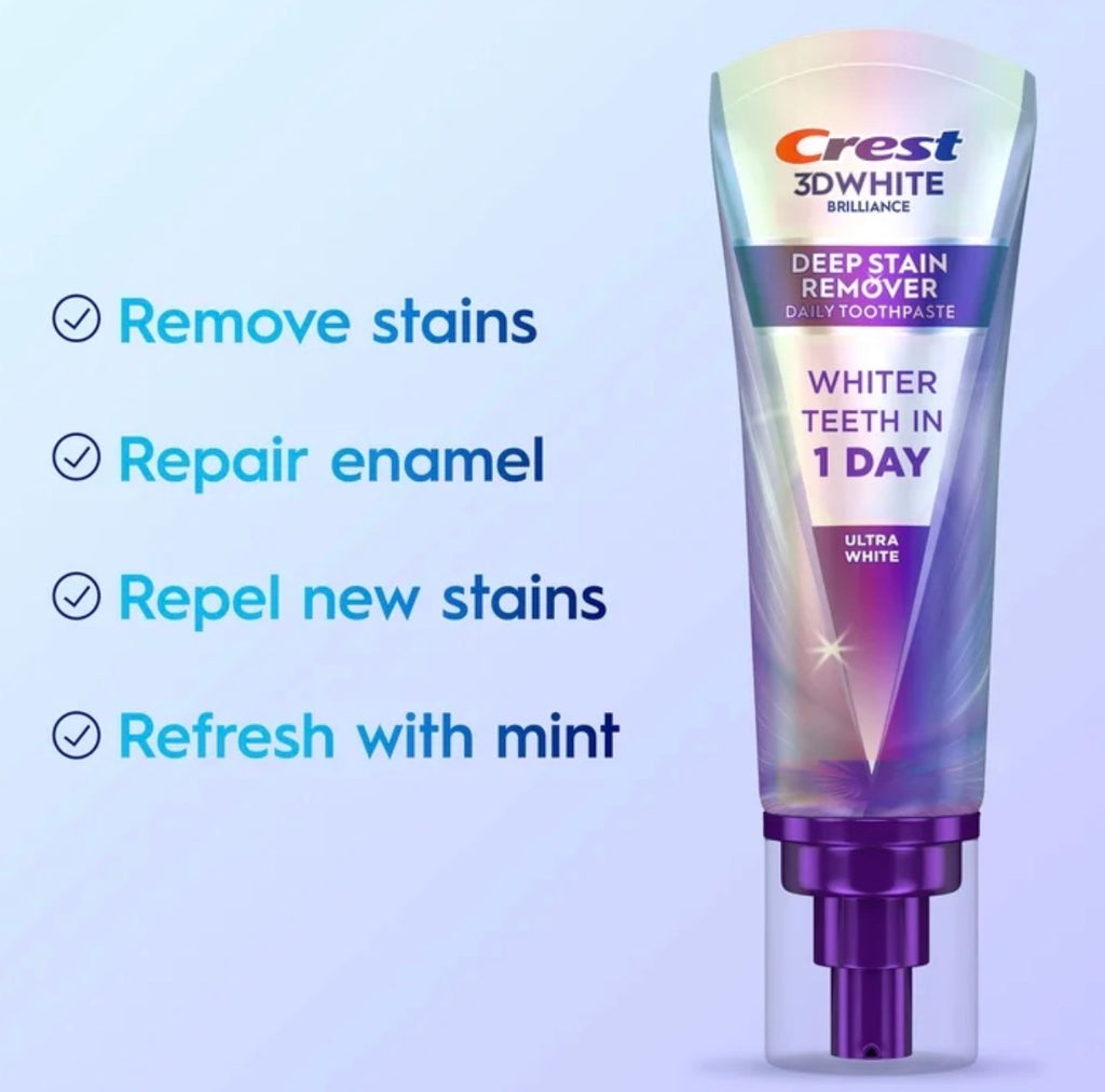 Crest 3D White Brilliance Deep Stain Remover Whitening Toothpaste