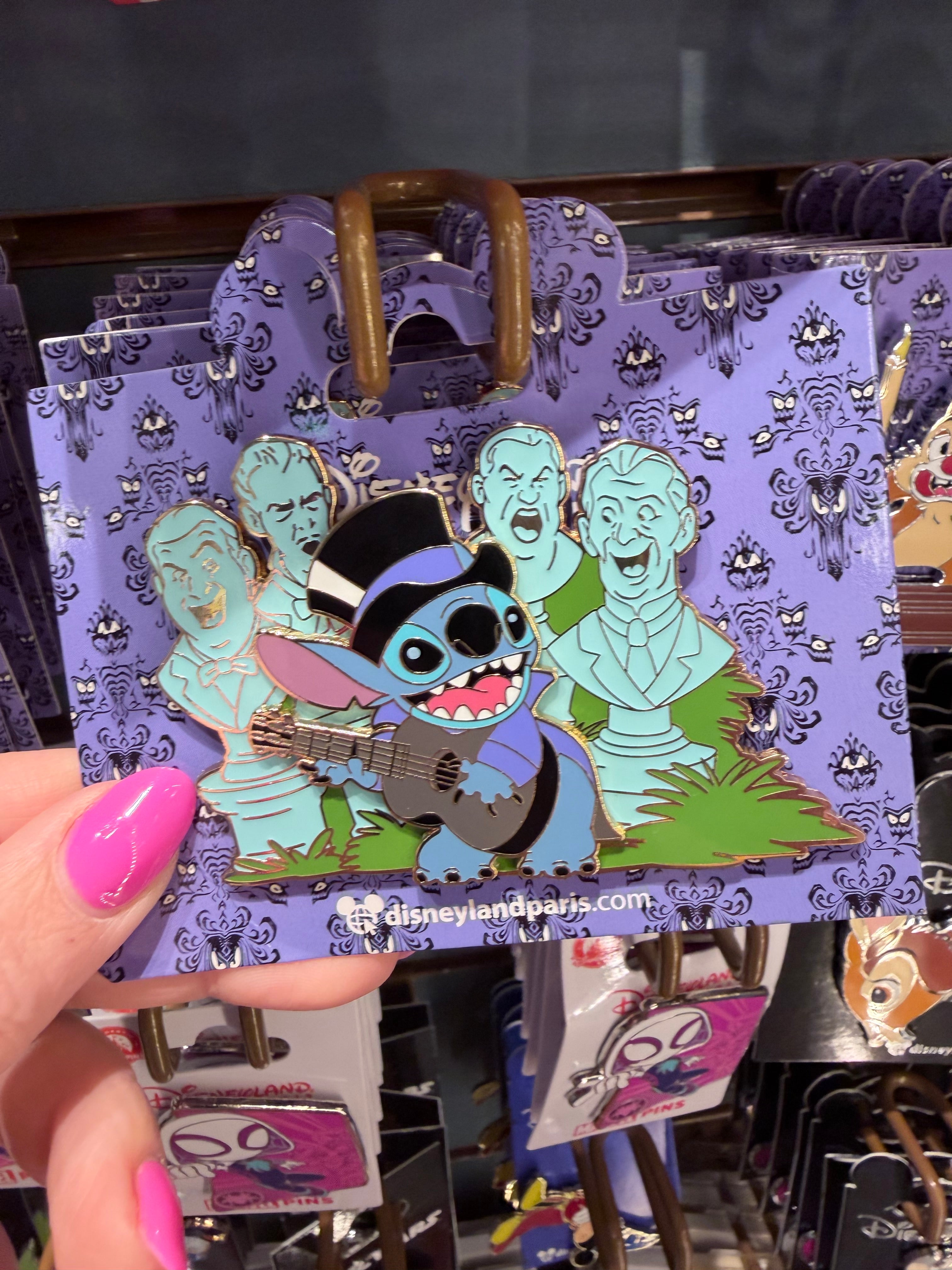 Stitch Phantom Manor Heads Pin