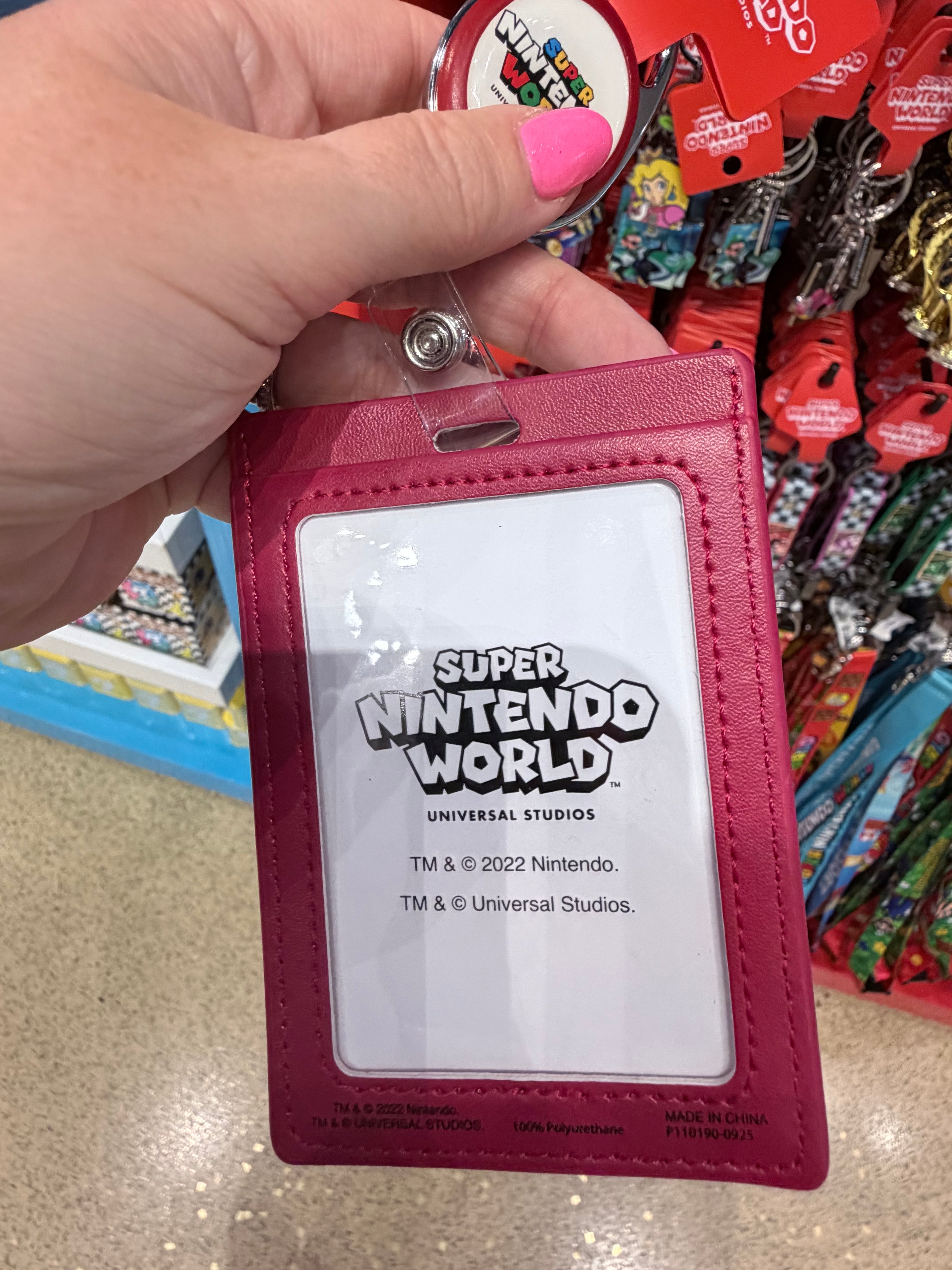 Super Nintendo World Retractable Card Holder