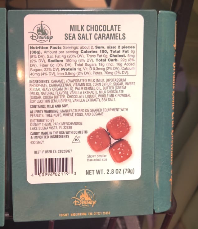 The Princess And The Frog Milk Chocolate Sea Salt Caramels Tin
