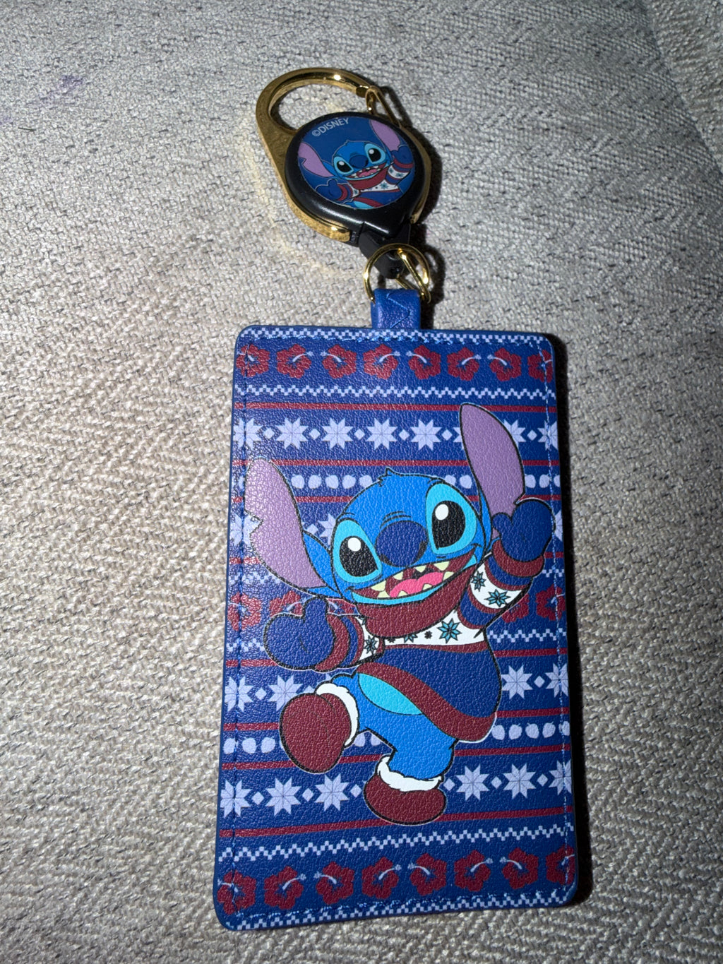 Stitch Holiday Retractable Lanyard