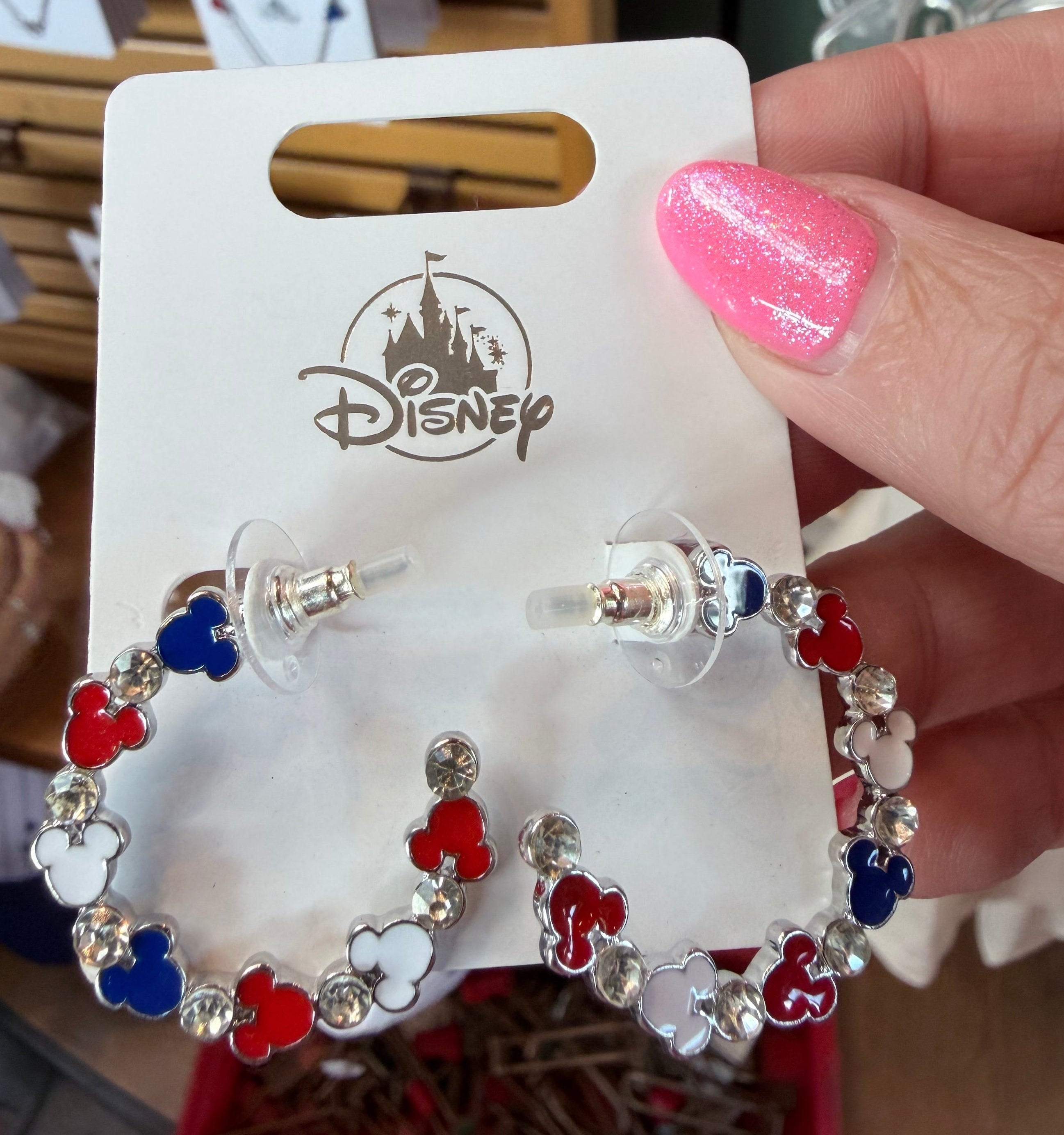 Mickey USA Hoop Earrings