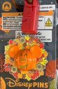 Mickey Pumpkin Wreath Light-Up Pin