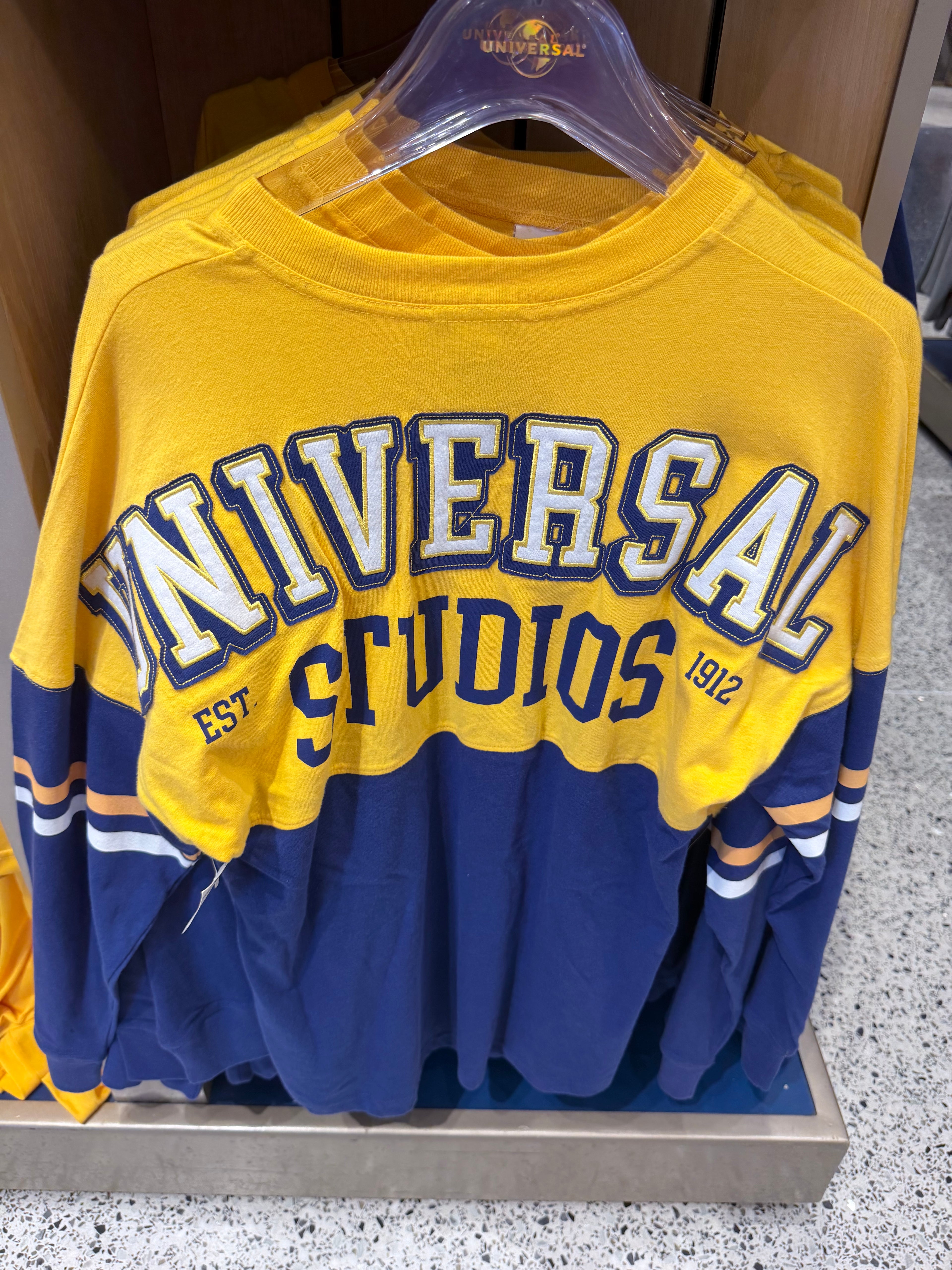 Universal Studios Spirit Jersey Yellow Varsity