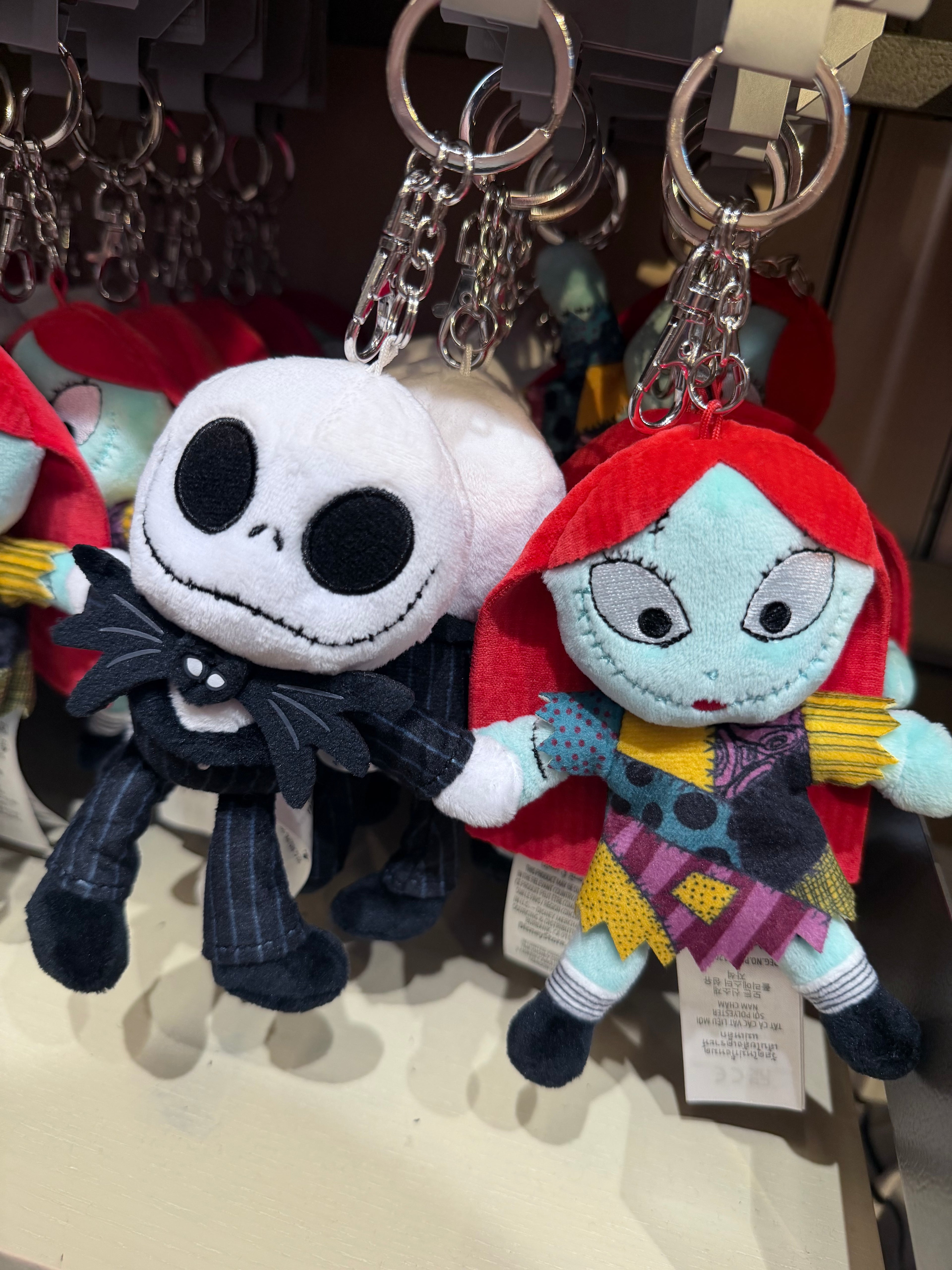 Nightmare Before Christmas Jack & Sally Keyrings