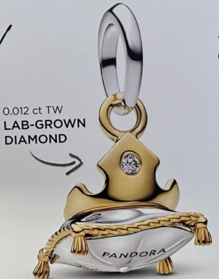 Disney Parks Sleeping Beauty Crown Pandora Charm
