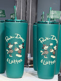 Green Park Days and Lattes Tumbler with Straw