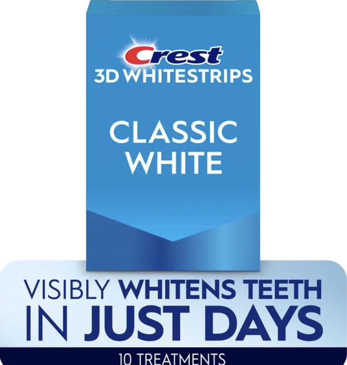 Crest 3DWhitestrips Classic White Teeth Whitening Kit, 10 Count