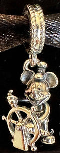 Disney Parks Pandora Steamboat Willie Mickey Dangle Charm