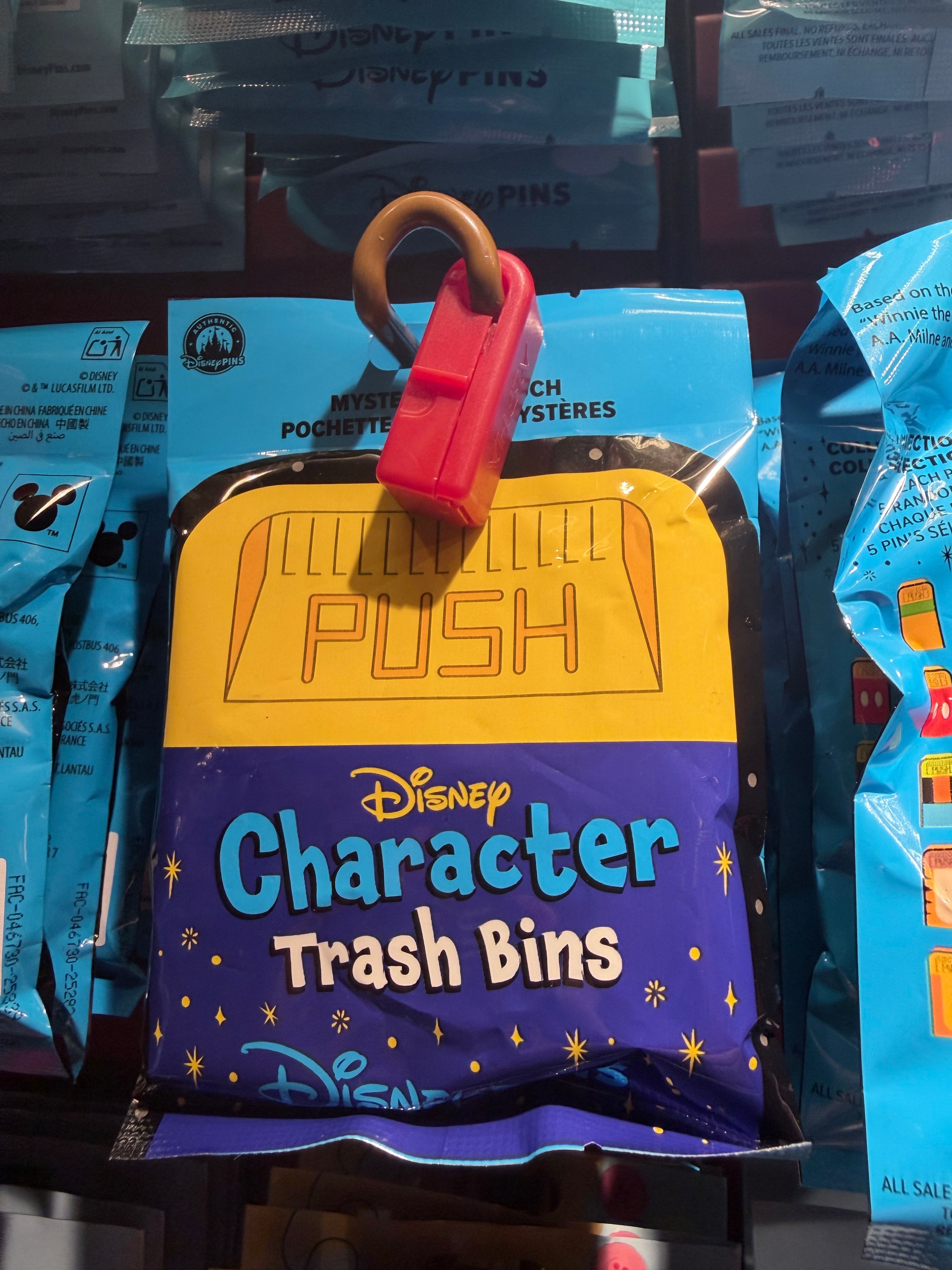 Disney Character Trash Bin Mystery Pins