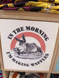 Cream “In the Morning I’m Making Waffles” Donkey from Shrek T-Shirt