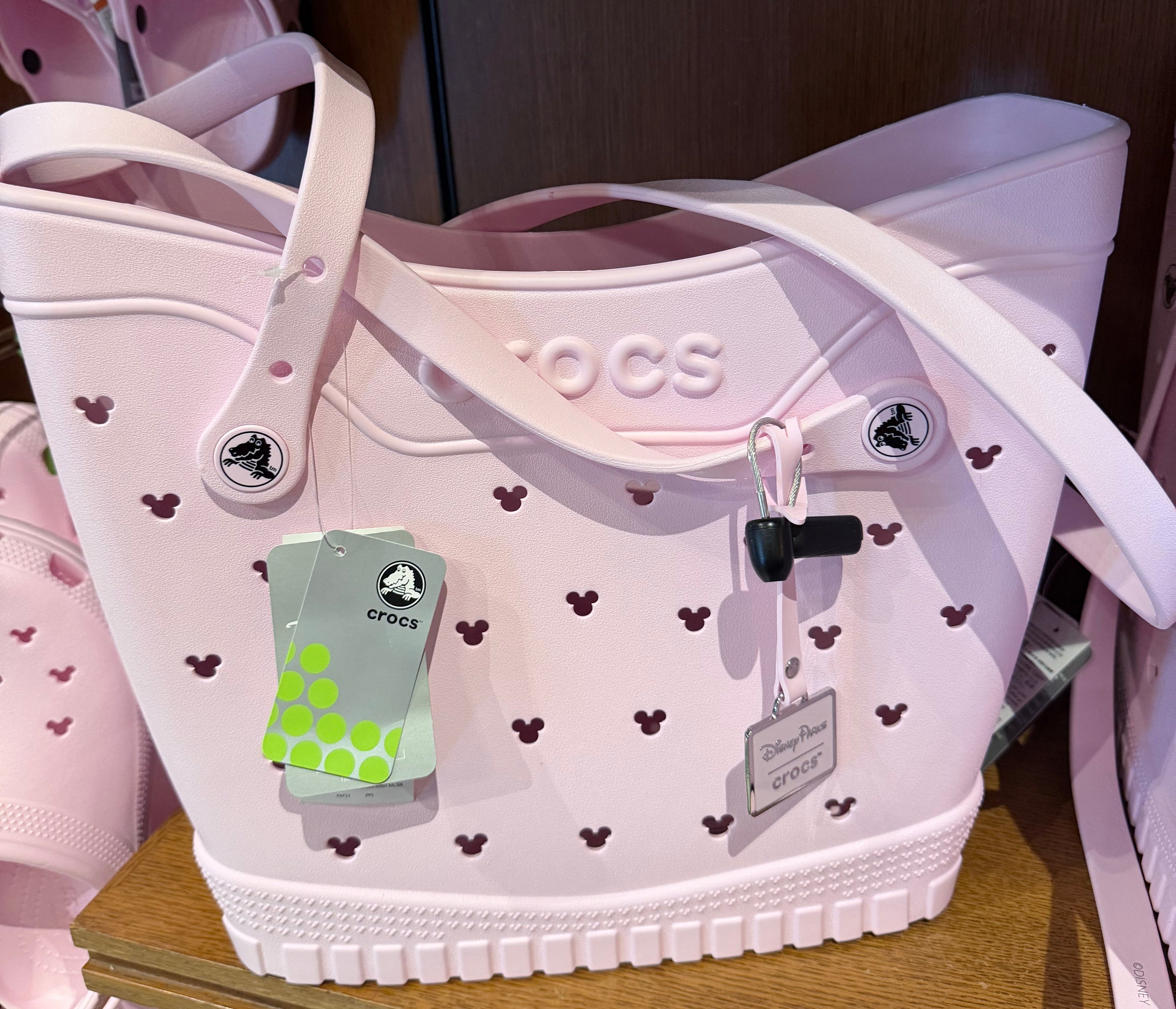 Disney Parks Pink Crocs Tote Bag