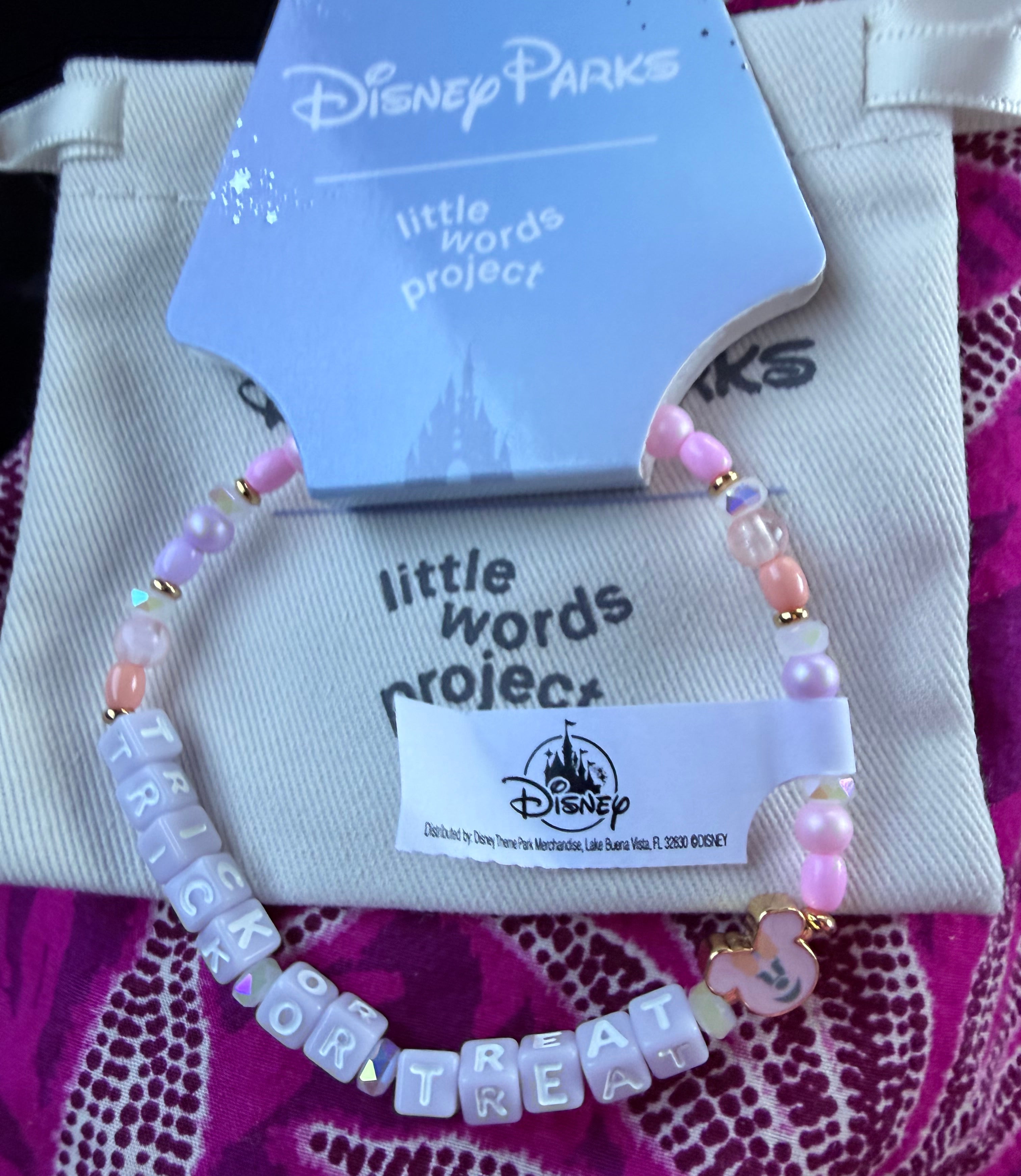 Disney Parks Little Words Project Trick Or Treat Bracelet