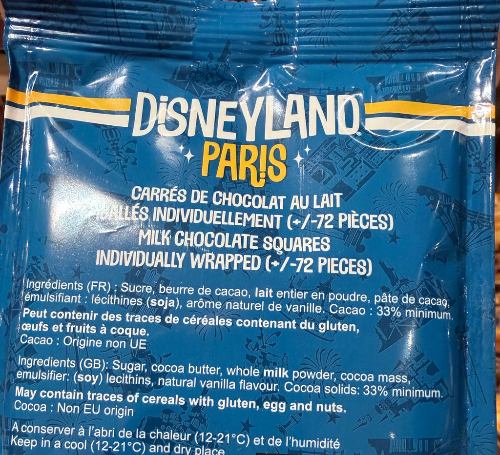 Disneyland Paris Milk Chocolate Squares