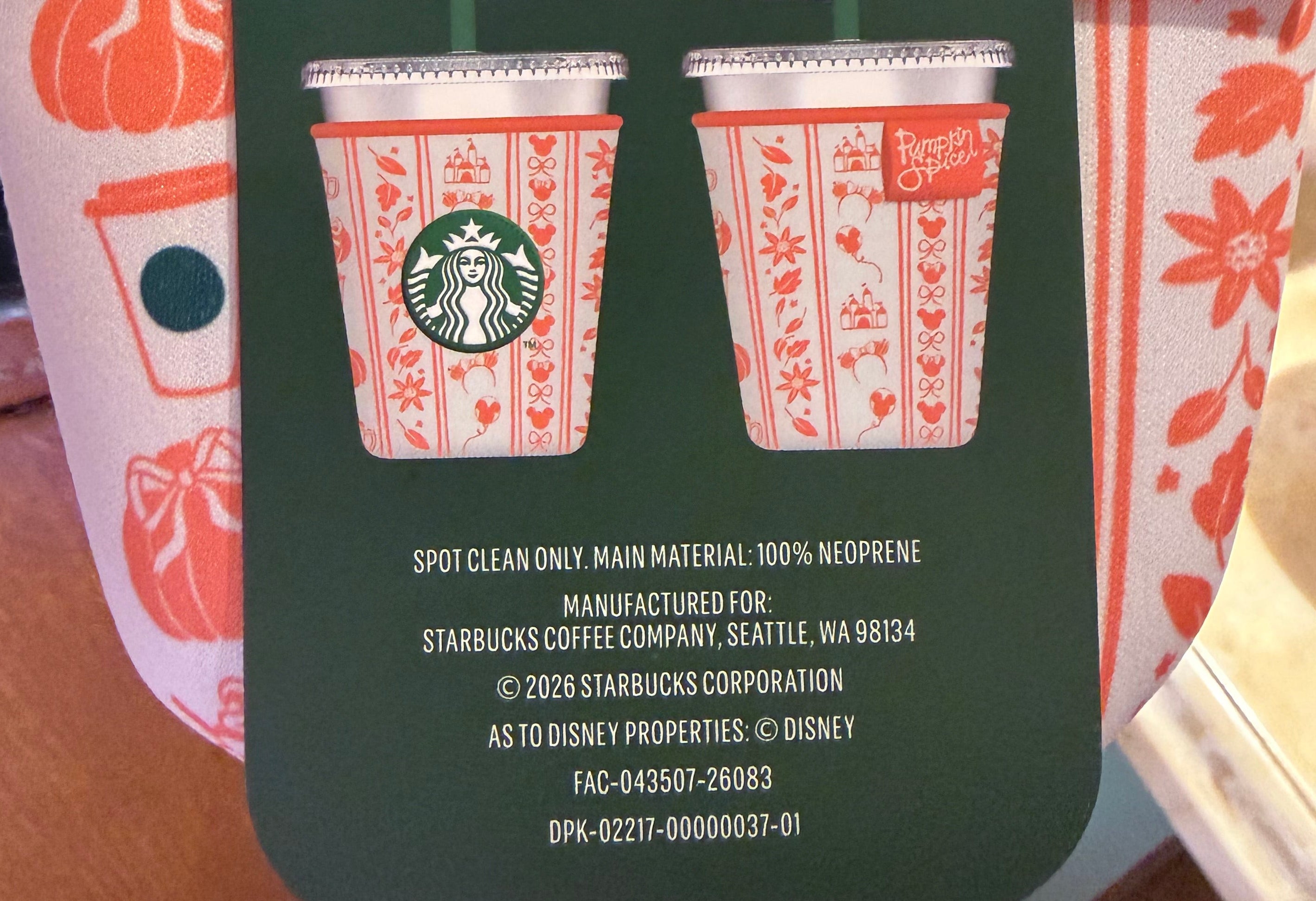 Starbucks Fabric 16oz Cup Sleeve