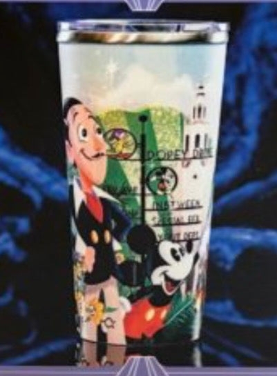 Disney Parks 100 Disneyland Walt & Mickey Mouse Stainless Steel Tumbler
