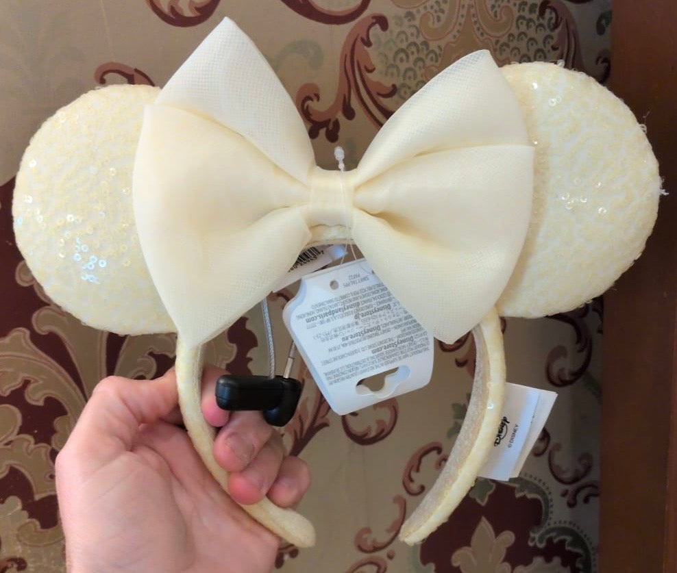 Yellow Sequined Minnie Ear Headband