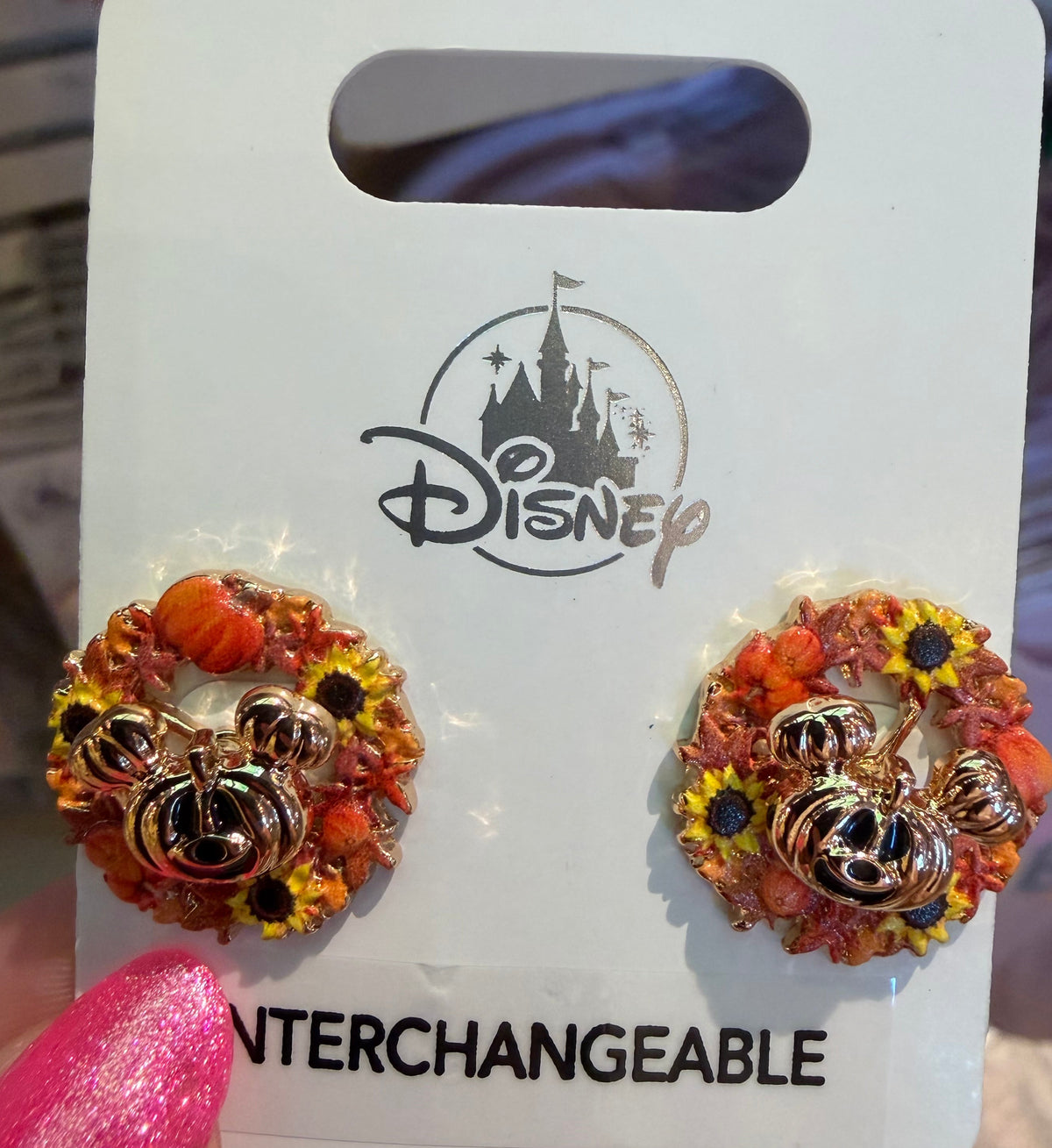 Pumpkin Wreath Interchangeable Earrings